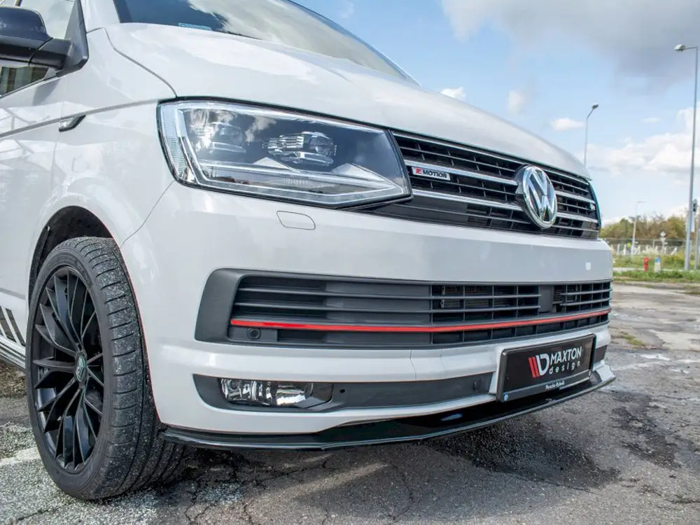 VW T6 (2015-19) Front Splitter V.2 - Maxton Design 2 VW T6 (2015-19) Front Splitter V.2 - Maxton Design - Image 2