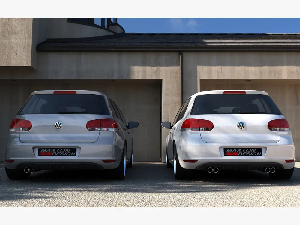 VW Golf VI With 2 Exhaust HOLE Rear Valance - Maxton Design 2 VW Golf VI With 2 Exhaust HOLE Rear Valance - Maxton Design - Image 2
