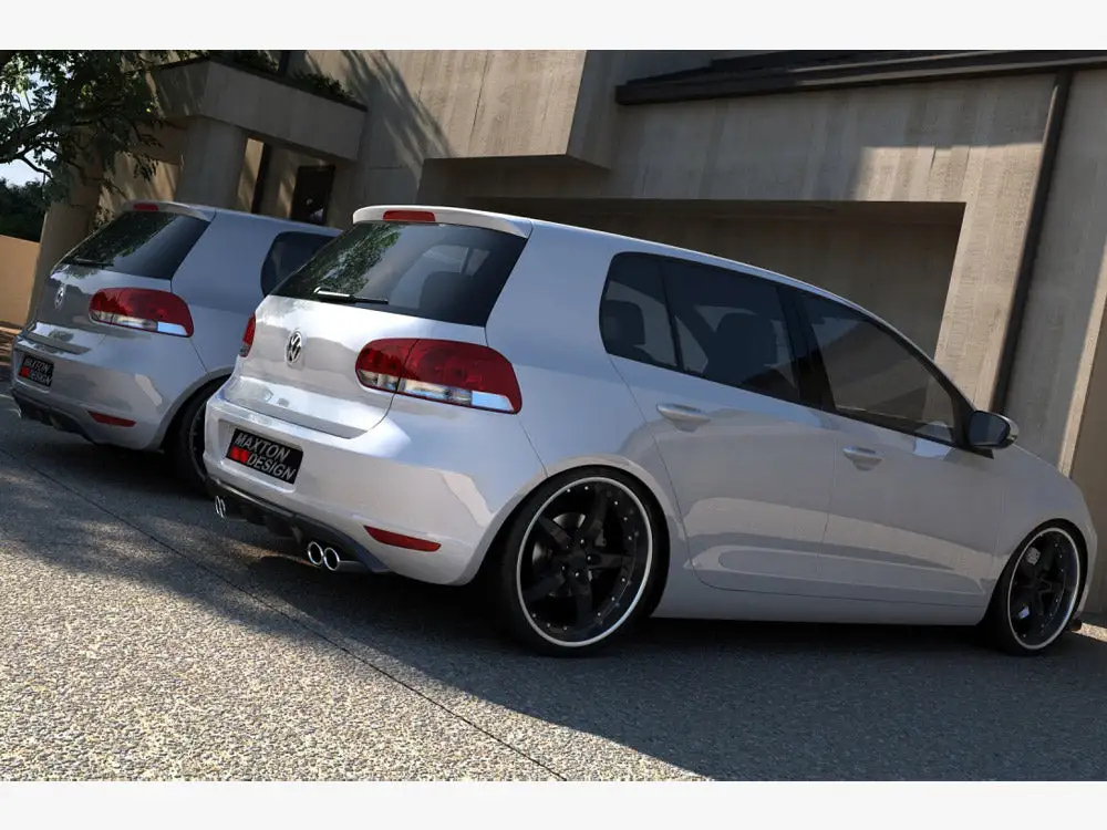 VW Golf VI With 2 Exhaust HOLE Rear Valance - Maxton Design 1 VW Golf VI With 2 Exhaust HOLE Rear Valance - Maxton Design
