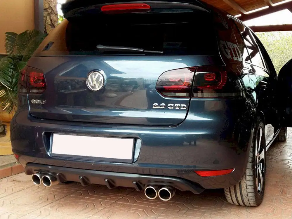 VW Golf VI With 2 Exhaust HOLE Rear Valance - Maxton Design 3 VW Golf VI With 2 Exhaust HOLE Rear Valance - Maxton Design - Image 3