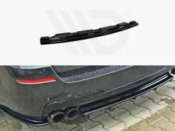 BMW 5 F11 M-pack - Without Vertical BARS (Fits TWO Double Exhaust Ends) Central Rear Splitter - Maxton Design