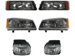 DIY Solutions - Headlight Fog Light Parking Light Kit 6 Piece Set - 2003 - 2004 Chevrolet Silverado 1500 (Up To 01/03/2004) - LHT04200