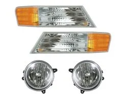 DIY Solutions - Headlight And Cornering Light Kit - 4 Piece Set - 2007 - 2017 Jeep Patriot (Models Without Automatic Leveling Headlights) - LHT04333
