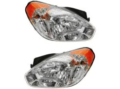 DIY Solutions - Headlight Assembly - Set Of 2 - 2006 - 2011 Hyundai Accent Sedan - LHT03579