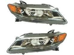 DIY Solutions - Halogen Headlight Assembly - Set Of 2 - With LED Daytime Running Light - 2013 - 2015 Honda Accord Coupe 3.5L V6 - LHT03917