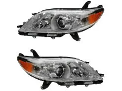 DIY Solutions - Left And Right Halogen Headlight Assembly Set Of 2 - Clear Lens - 2011 - 2020 Toyota Sienna - LHT03779