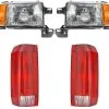 DIY Solutions - Headlight And Tail Light Kit - 4 Piece - 1990 - 1991 Ford F-350 With Styleside Bed (From 10/1989) - LHT04304