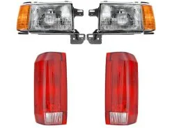 DIY Solutions - Headlight And Tail Light Kit - 4 Piece - 1990 - 1991 Ford F-350 With Styleside Bed (From 10/1989) - LHT04304