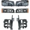 DIY Solutions - Headlight Assembly And Parking Light Kit 6 Piece Set - 2003 - 2006 Chevrolet Silverado 2500 HD - LHT04215