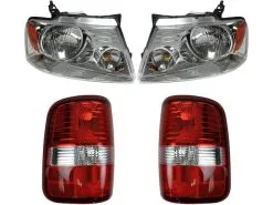 DIY Solutions - Headlight And Tail Light Kit - 4 Piece - Chrome Bezel - 2004 - 2008 Ford F-150 (with Styleside Bed) - LHT08815