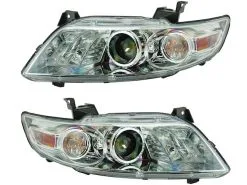DIY Solutions - Headlight Assembly - Set Of 2 - Chrome Housing - Without Bulbs And Ballast - 2003 - 2008 Infiniti FX45 - LHT03934