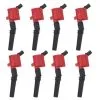 TRQ - Performance Ignition Coil Set - 8 Piece - Red - 1999 - 2004 Ford F-250 Super Duty V8 - ICA64251
