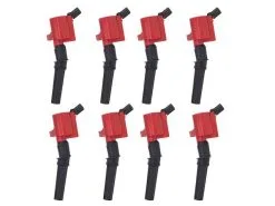 TRQ - Performance Ignition Coil Set - 8 Piece - Red - 1999 - 2004 Ford F-250 Super Duty V8 - ICA64251