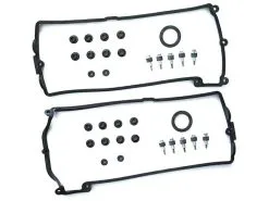 Replacement - Valve Cover Gasket - Set Of 2 - With Nut Seals, Bolts, Grommets, And Camshaft Adjuster Seals - 2004 - 2005 BMW 545i 4.4L V8 N62 - N02-024+N02-025