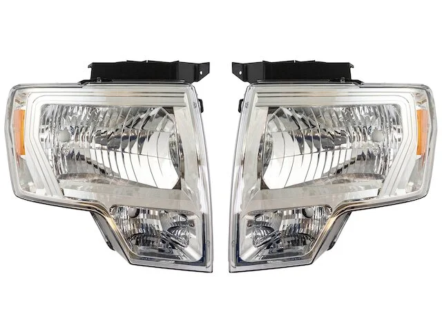 DIY Solutions - Halogen Headlight Assembly Set Of 2 - Chrome - 2009 - 2014 Ford F150 - LHT04032 1 DIY Solutions - Halogen Headlight Assembly Set Of 2 - Chrome - 2009 - 2014 Ford F150 - LHT04032