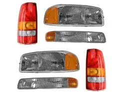DIY Solutions - Headlight Tail Light Parking Light Kit - 6 Piece Set - 1999 - 2003 GMC Sierra 1500 With Fleetside Bed - LHT04279