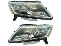 DIY Solutions - Halogen Headlight Assembly Set Of 2 - With Chrome Bezel - 2013 - 2016 Nissan Pathfinder - LHT03951