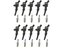 DIY Solutions - Ignition Coil And Spark Plug Kit - 20 Piece - 1999 - 2004 Ford F-350 Super Duty 6.8L V10 - IGN00516