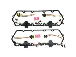 Replacement - Valve Cover Gasket Set With Dual Integral Fuel Injector Connectors - 1995 - 1997 Ford F Super Duty 7.3L V8 Diesel - 598-100
