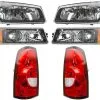 DIY Solutions - Headlight Tail Light Parking Light Kit 6 Piece Set - 2004 - 2006 Chevrolet Silverado 2500 HD (with Fleetside Bed) - LHT04186