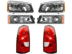 DIY Solutions - Headlight Tail Light Parking Light Kit 6 Piece Set - 2004 - 2006 Chevrolet Silverado 2500 HD (with Fleetside Bed) - LHT04186