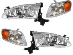 DIY Solutions - Headlight And Cornering Light Kit 4 Piece Set - 1998 - 2000 Toyota Corolla - LHT04098